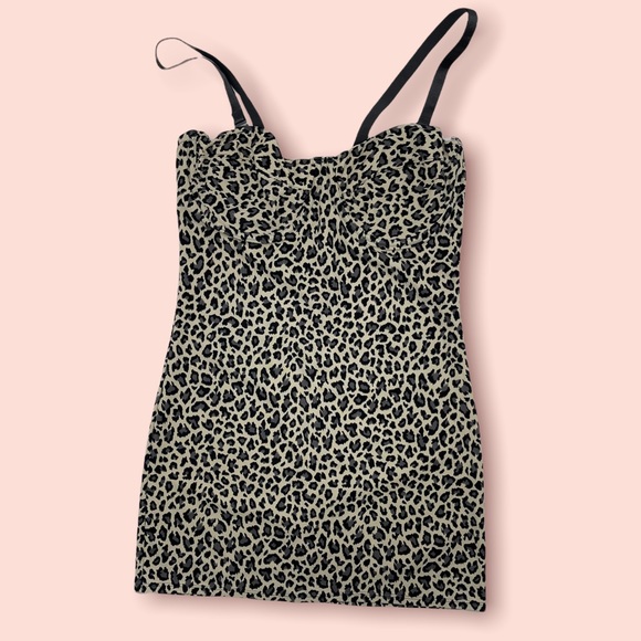 Bodyslimmers by Nancy Ganz| Leopard print body slimmer shaper dress Adj Straps - Picture 5 of 14